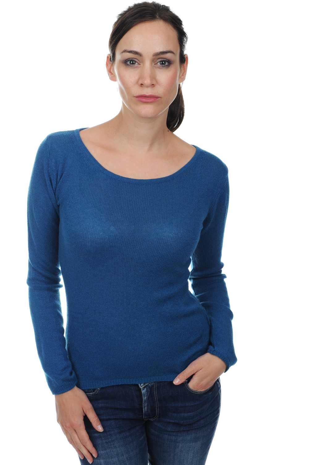 Kasjmier dames kasjmier basic pullovers voor lage prijzen caleen diep blauw 4xl