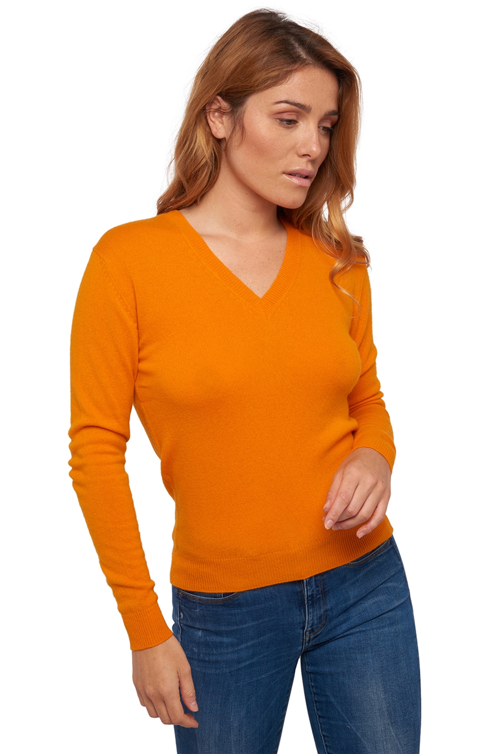 Kasjmier dames kasjmier basic pullovers voor lage prijzen tessa first orange xl