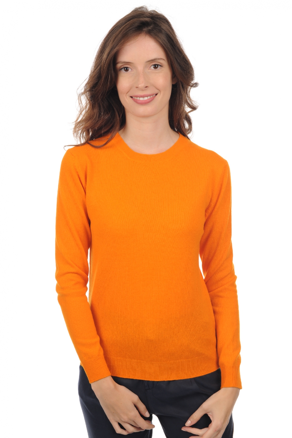 Kasjmier dames kasjmier basic pullovers voor lage prijzen thalia first orange xs