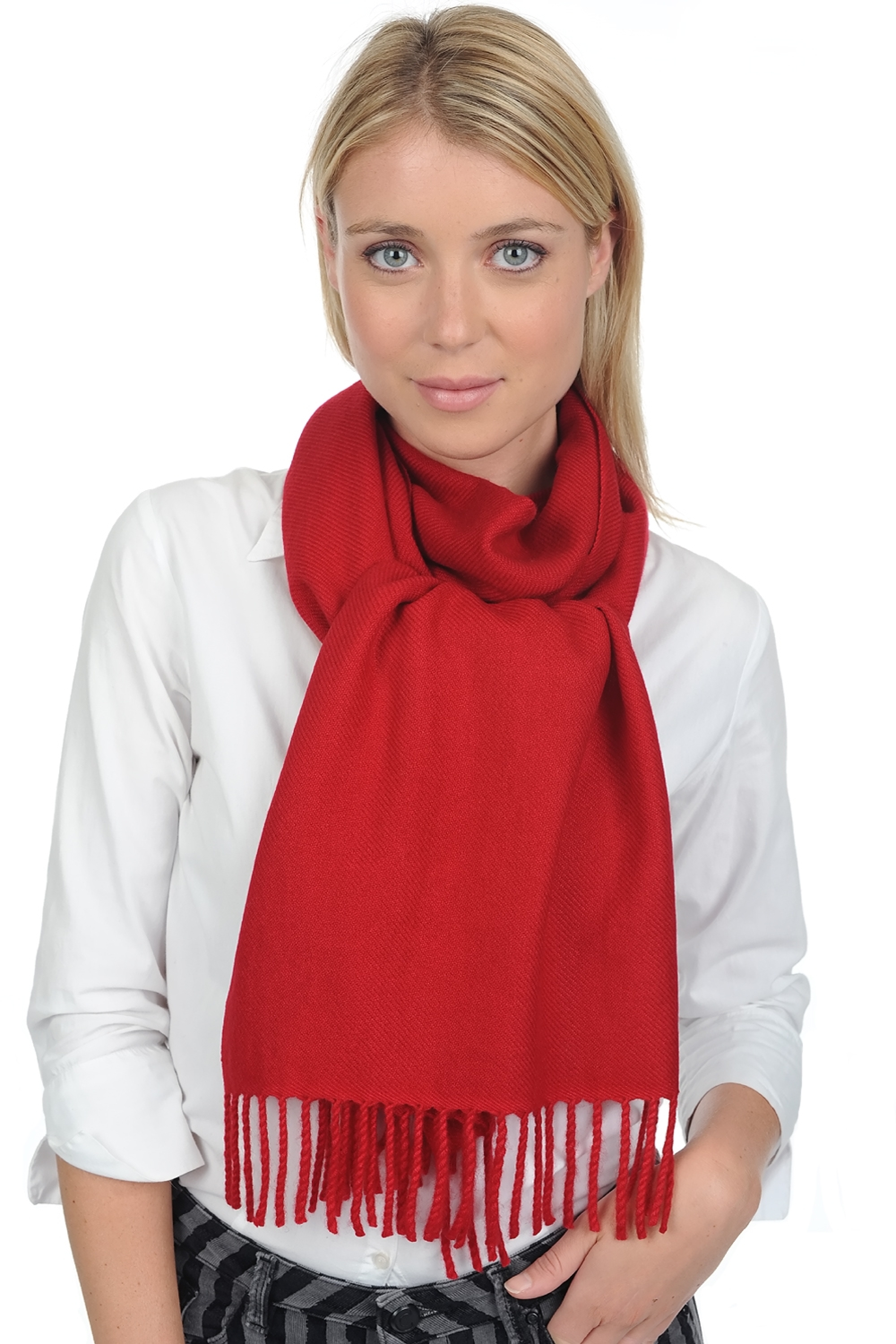 Kasjmier dames kasjmier sjaals kazu200 bruin rood 200 x 35 cm