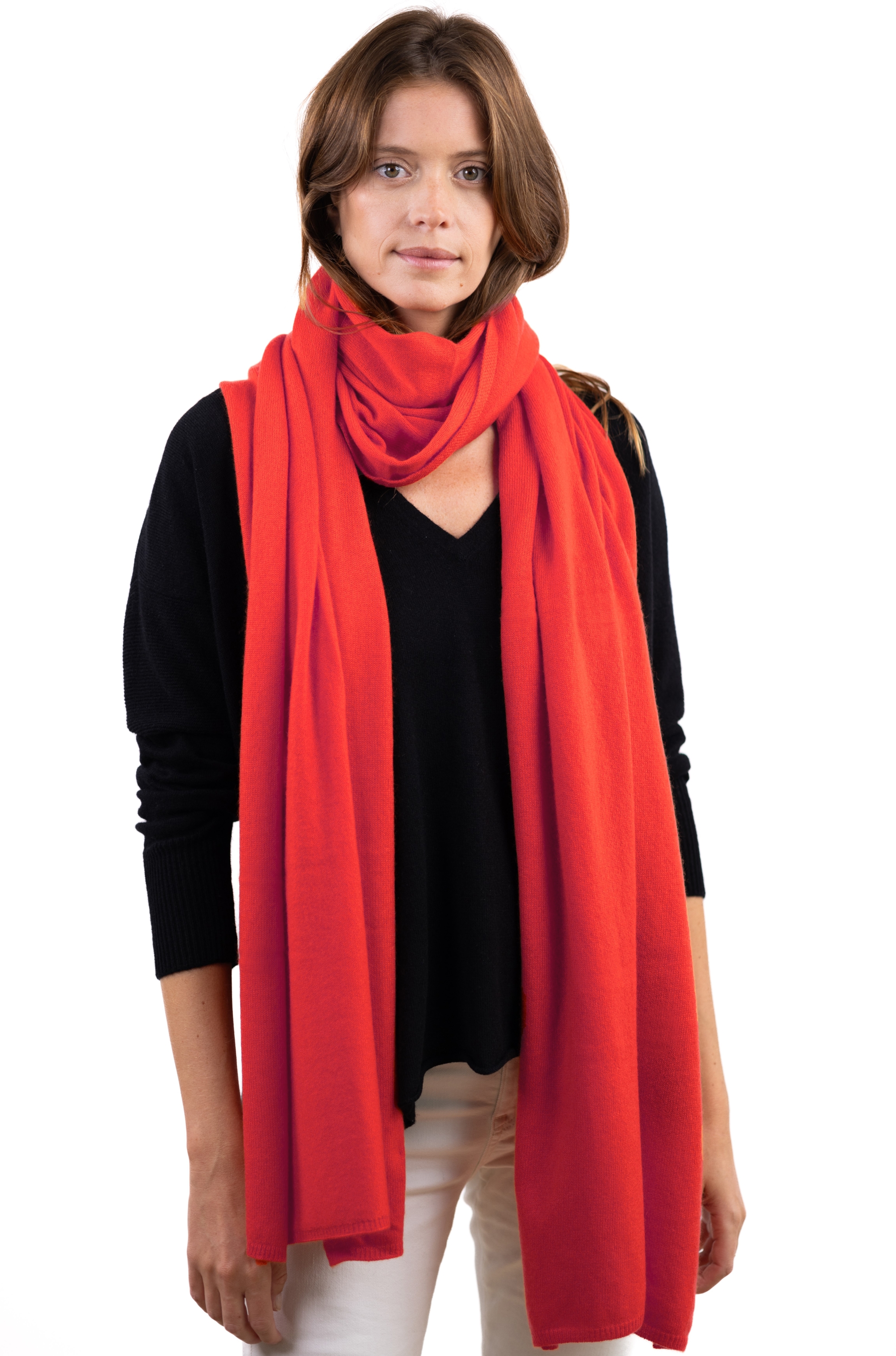 Kasjmier dames kasjmier sjaals wifi rouge 230cm x 60cm